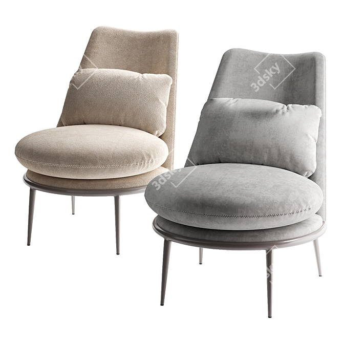 Contemporary Cantori Aurora Armchair 3D model image 8