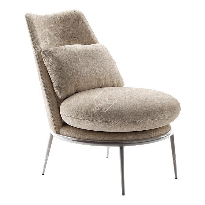 Contemporary Cantori Aurora Armchair 3D model image 11