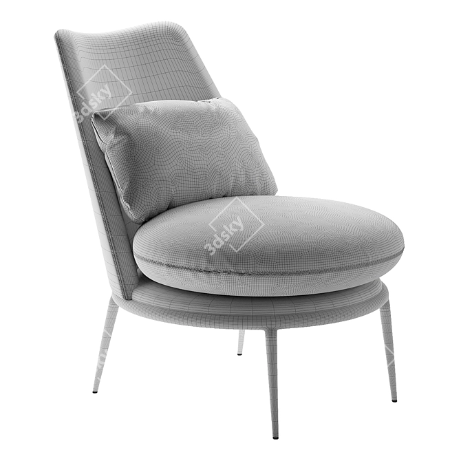 Contemporary Cantori Aurora Armchair 3D model image 16