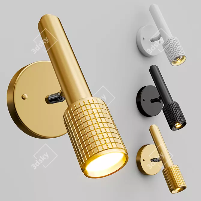 Mehari Wall Light: Modern Metal Elegance 3D model image 1