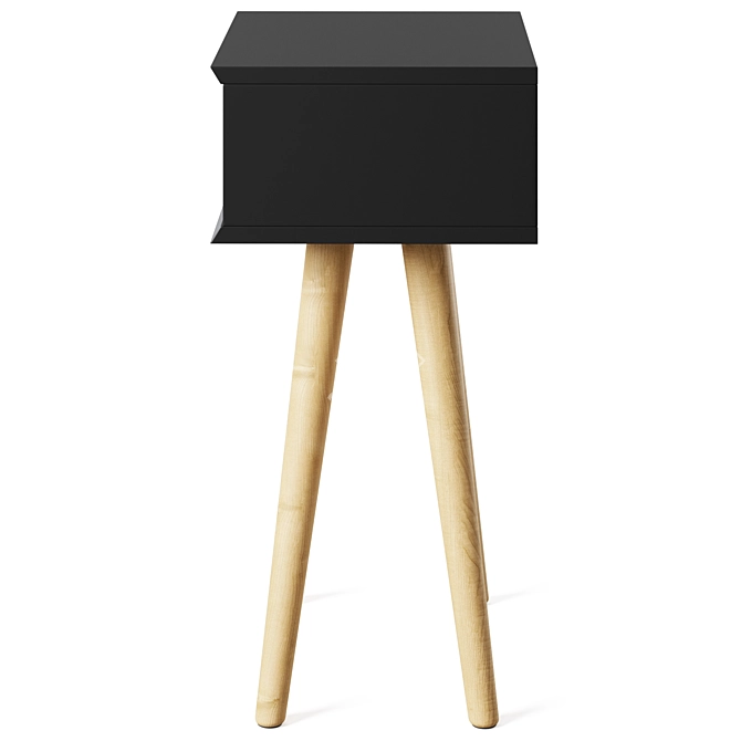 Sleek Mitra Bedside Table by Actona 3D model image 4