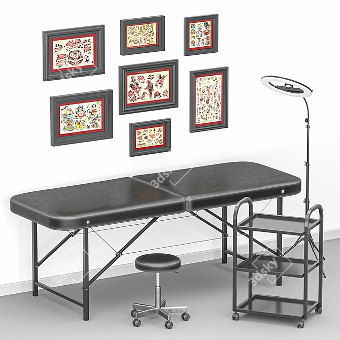 Tattoo Studio Furniture 3D model image 1