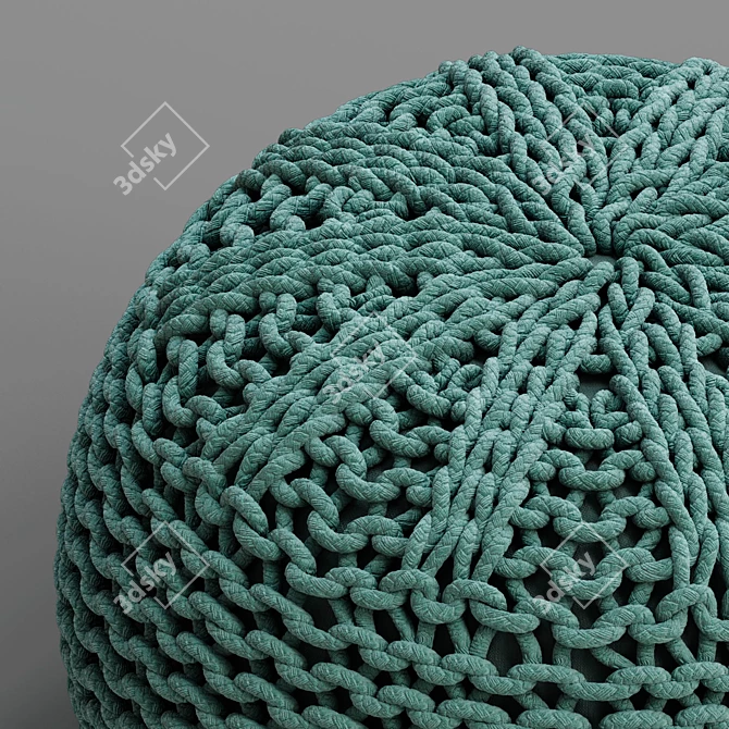 Shore Pouffe: Stylish and Versatile 3D model image 2