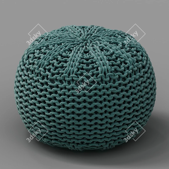 Shore Pouffe: Stylish and Versatile 3D model image 3