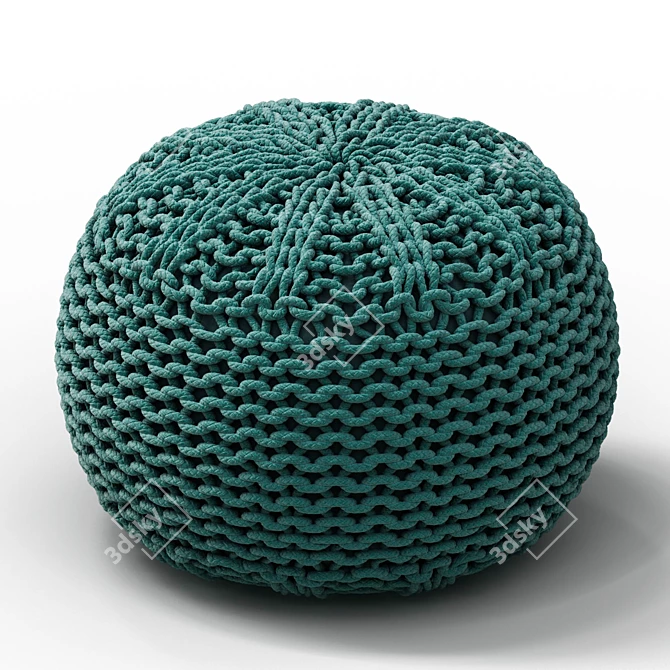 Shore Pouffe: Stylish and Versatile 3D model image 7