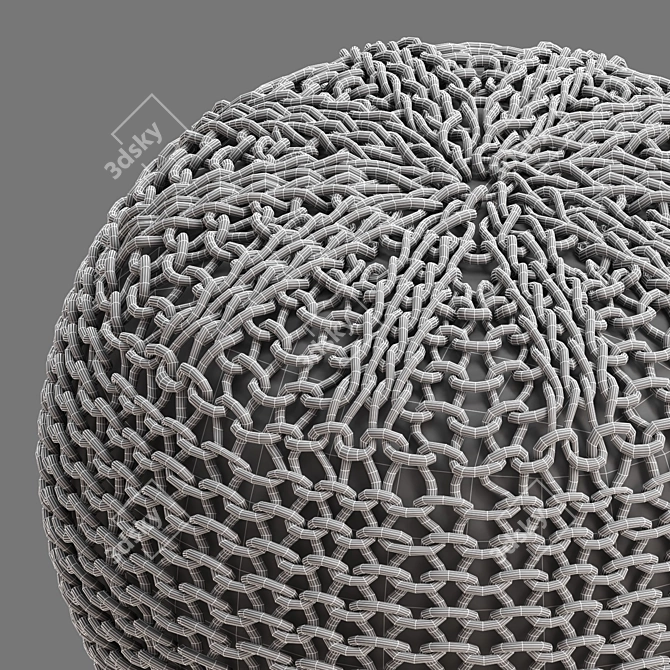 Shore Pouffe: Stylish and Versatile 3D model image 8