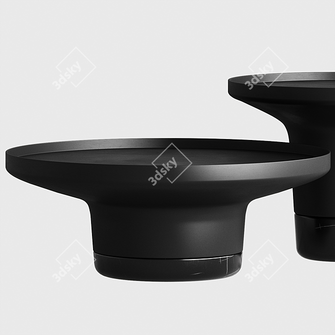 Minimalist Poller Table Set 3D model image 4