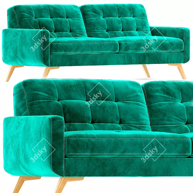 Elegant Fiord Sofa: Gala Collection 3D model image 1