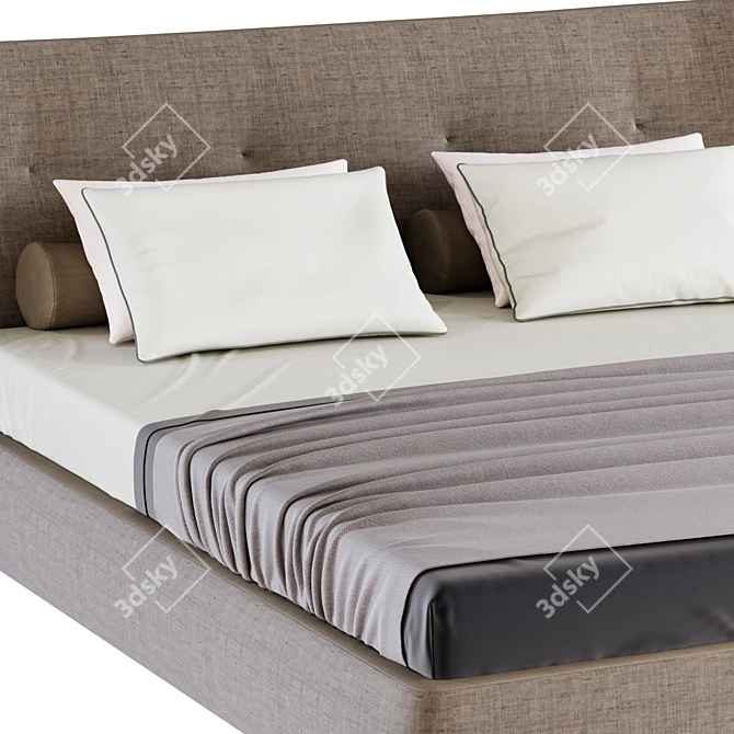 Title: Elegant Poliform REVER Bed for Luxurious Comfort 3D model image 6