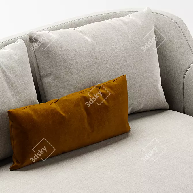 Title: Contemporary BELT Sofa by Minotti 3D model image 3