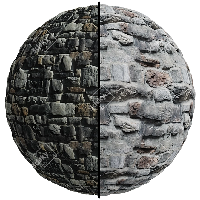 Premium Stone Covering | High Resolution | PBR 3D model image 1