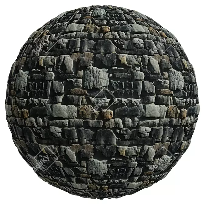 Premium Stone Covering | High Resolution | PBR 3D model image 2