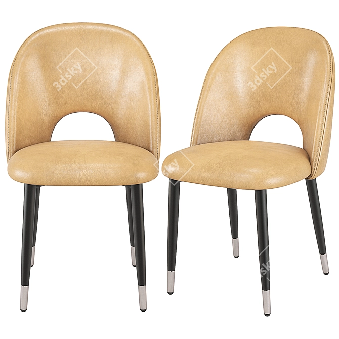 Elegant Iris Dining Chair by Kare Design 3D model image 5