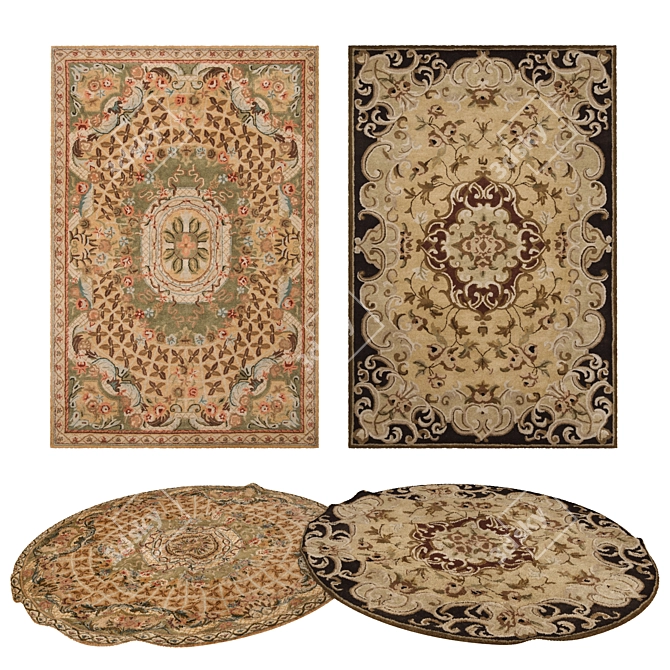 Versatile Rug Set: 8 Options 3D model image 1