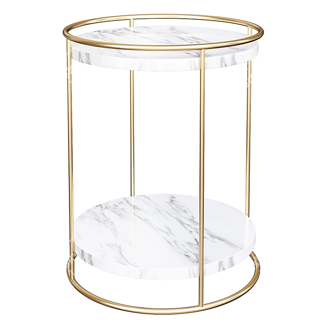 Luxury Bedside Table: Elegant and Functional 3D model image 1