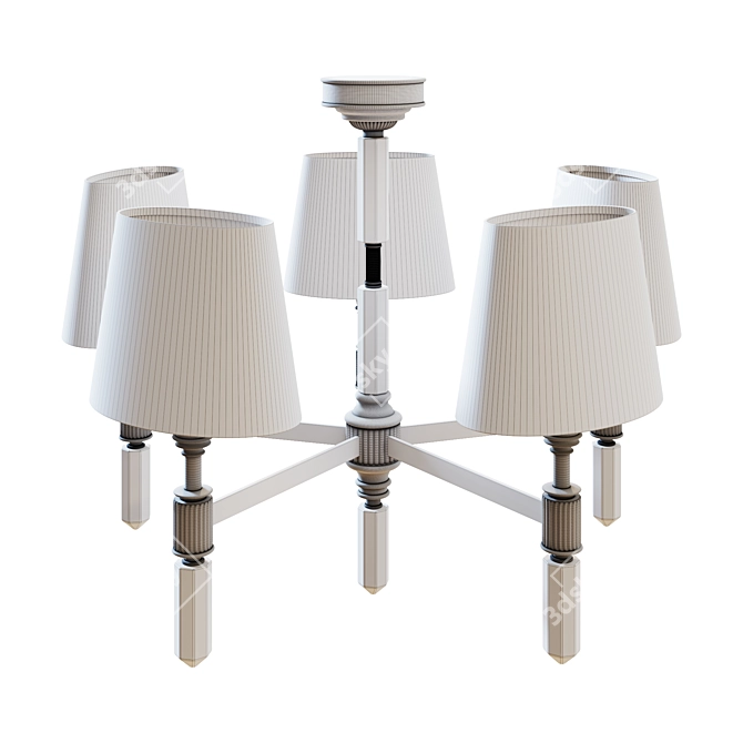 Elegant White Chandelier 3D model image 3