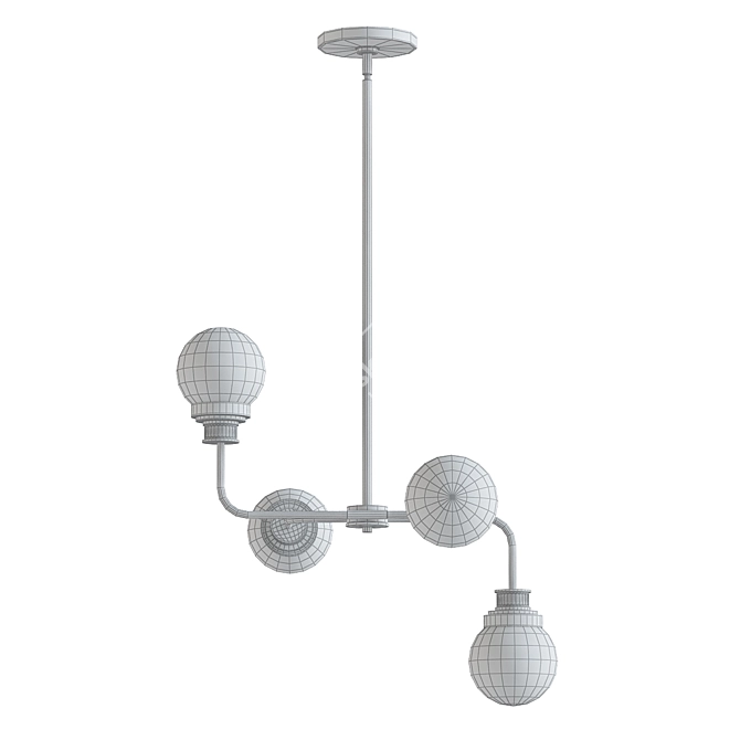 Elegant Poppy Chandelier 3D model image 2