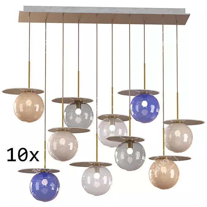 Modern Vray & Corona Pendant Lamp 3D model image 2