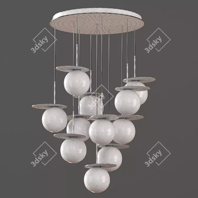 Modern Vray & Corona Pendant Lamp 3D model image 4