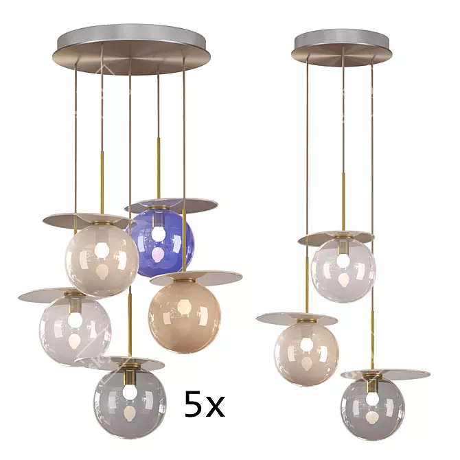 Modern Vray & Corona Pendant Lamp 3D model image 7