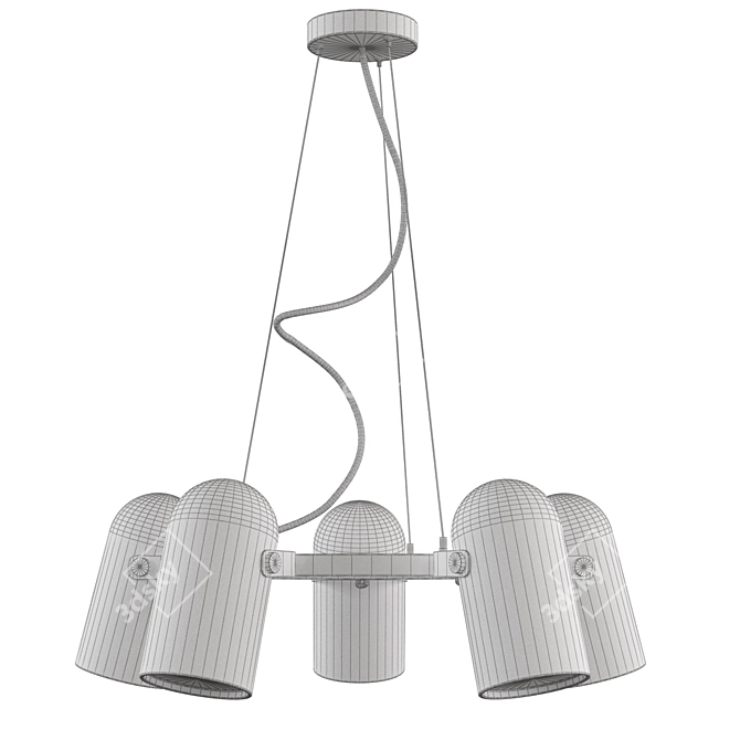 Eugenio Metal LED Pendant: Adjustable Elegance 3D model image 2