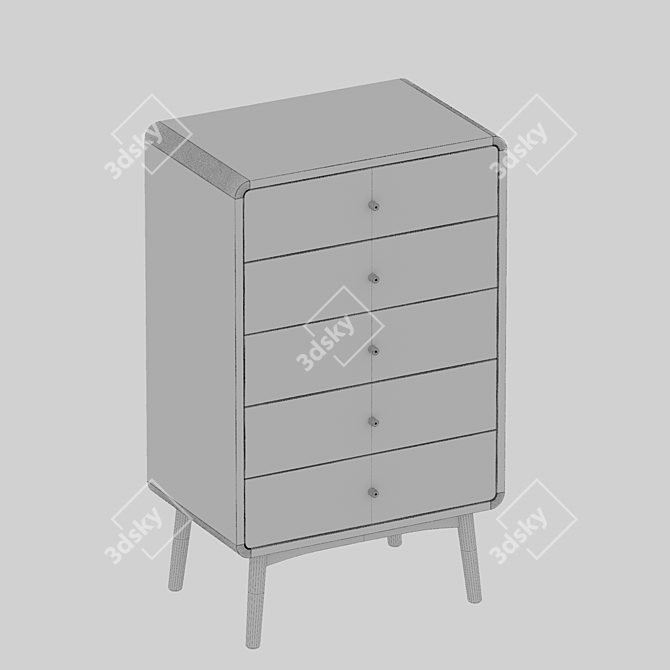 Modern Chest of Drawers - BOWEN 5 3D model image 3