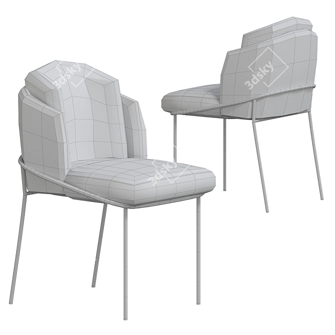 Luxurious FIL NOIR Chair: 2017 Version 3D model image 4