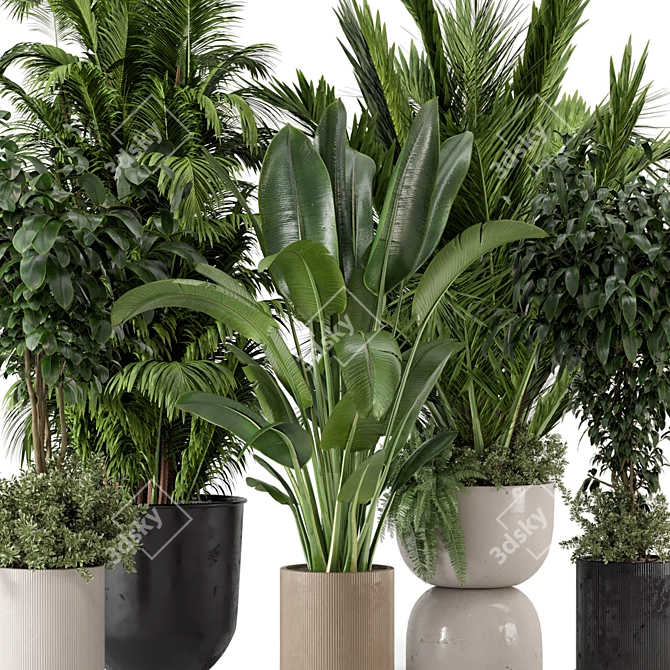 Greenery in Ferm Living Bau Pot: Set of 538 3D model image 2