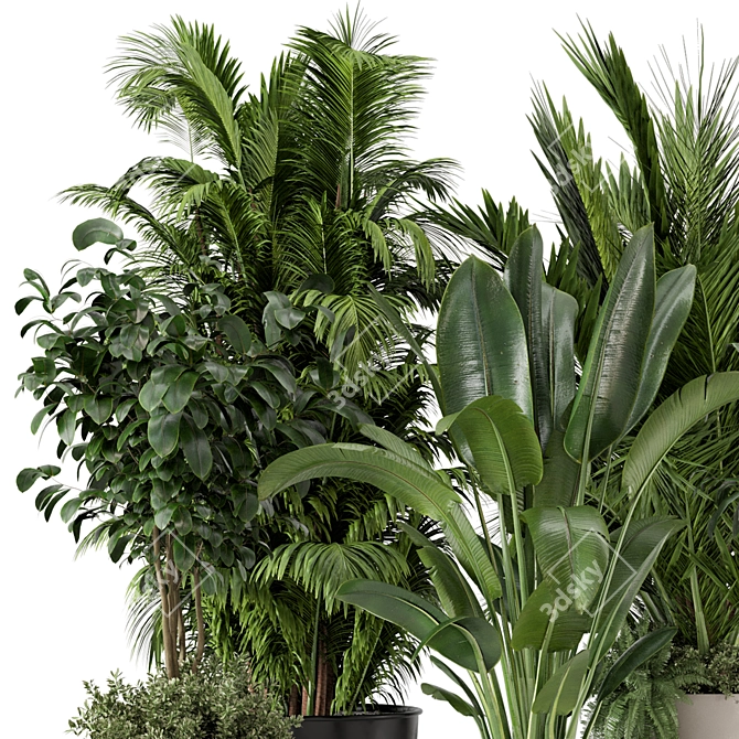 Greenery in Ferm Living Bau Pot: Set of 538 3D model image 3