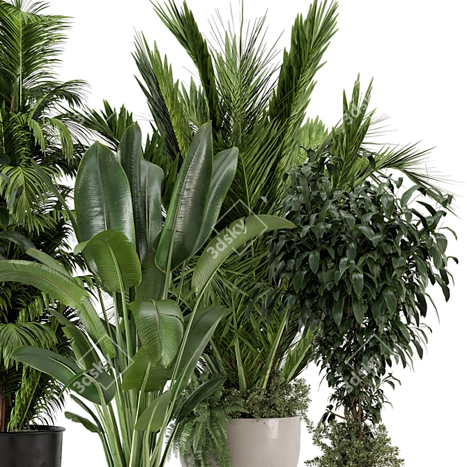 Greenery in Ferm Living Bau Pot: Set of 538 3D model image 4