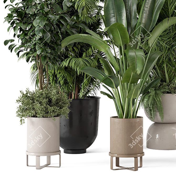 Greenery in Ferm Living Bau Pot: Set of 538 3D model image 5