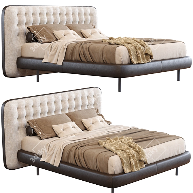 Dedalo Up Modern Bed by Desiree 3D model image 3