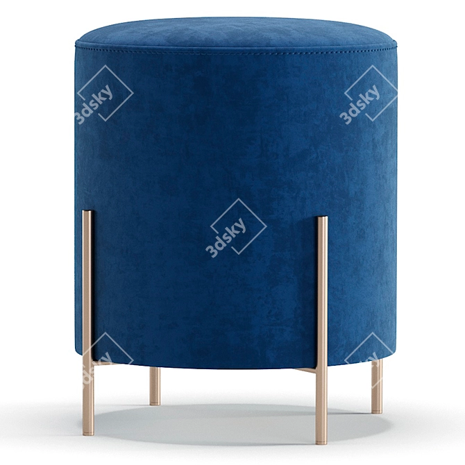 Stylish Alison Pouf by Cazarina Interiors 3D model image 3