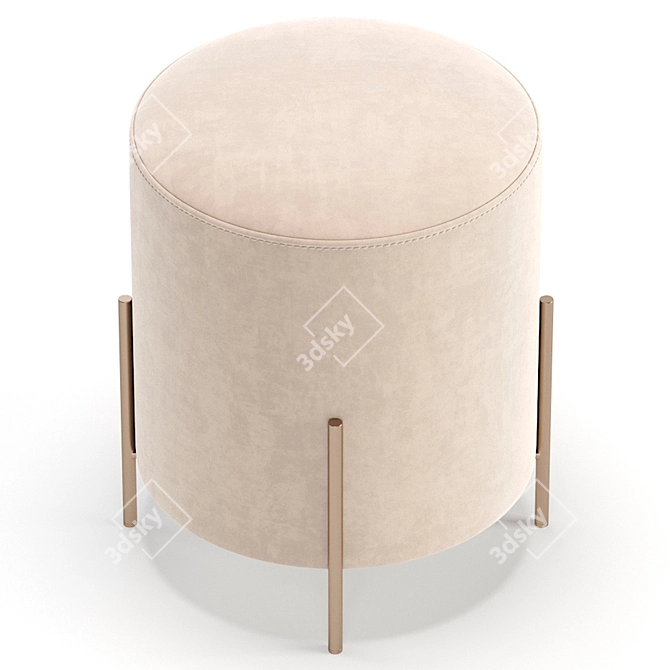 Stylish Alison Pouf by Cazarina Interiors 3D model image 4