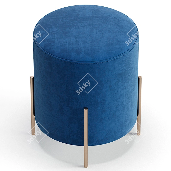 Stylish Alison Pouf by Cazarina Interiors 3D model image 6