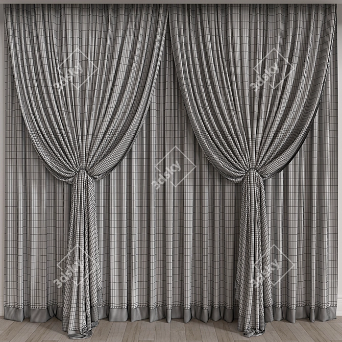 Title: Versatile Curtain with 107K Polys 3D model image 3