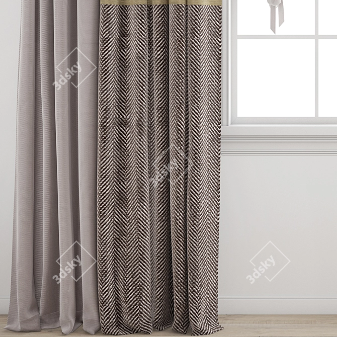 Polygonal Curtain Model - High Quality 3D model image 3