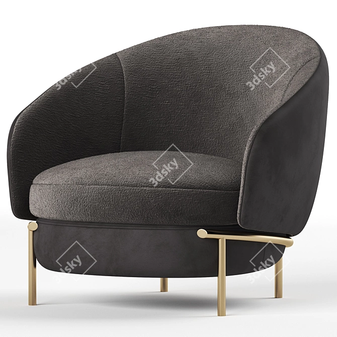 LLOYD Armchair: Modern Elegance for your Space 3D model image 1