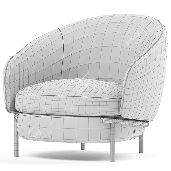 LLOYD Armchair: Modern Elegance for your Space 3D model image 5