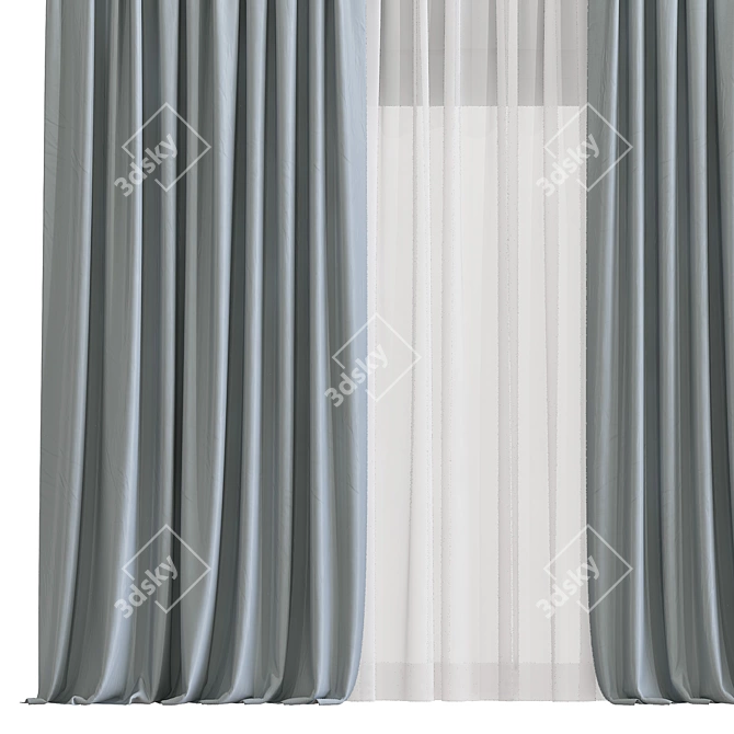 Elegant Home 966: Modern Curtains 3D model image 3