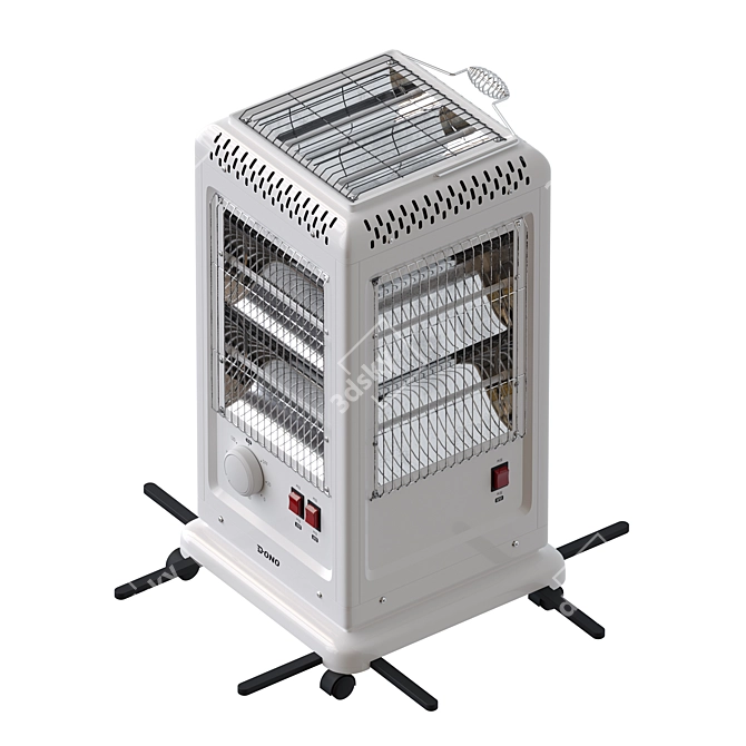 Compact 5-Direc Electric Heater 3D model image 2