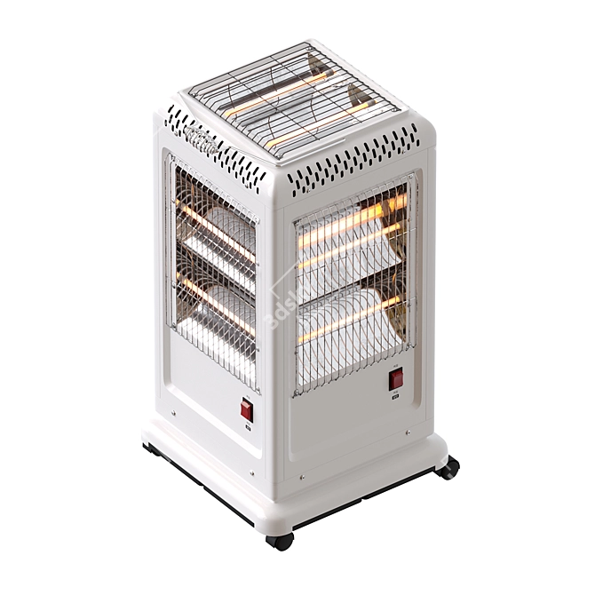 Compact 5-Direc Electric Heater 3D model image 3