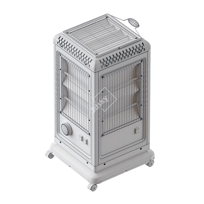 Compact 5-Direc Electric Heater 3D model image 7