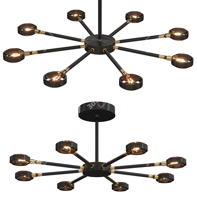 Elegant Gallo Chandelier 3D model image 1