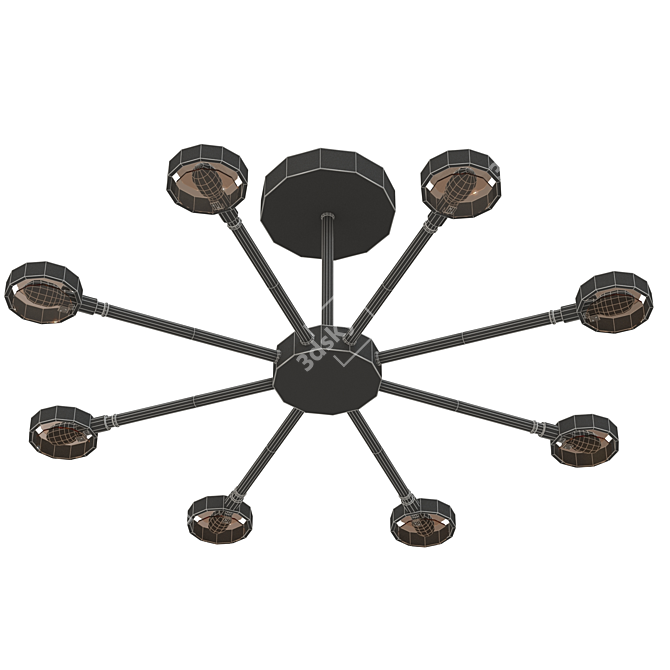 Elegant Gallo Chandelier 3D model image 2