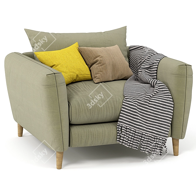 Unwind in Style: Squishmeister Love Seat 3D model image 1