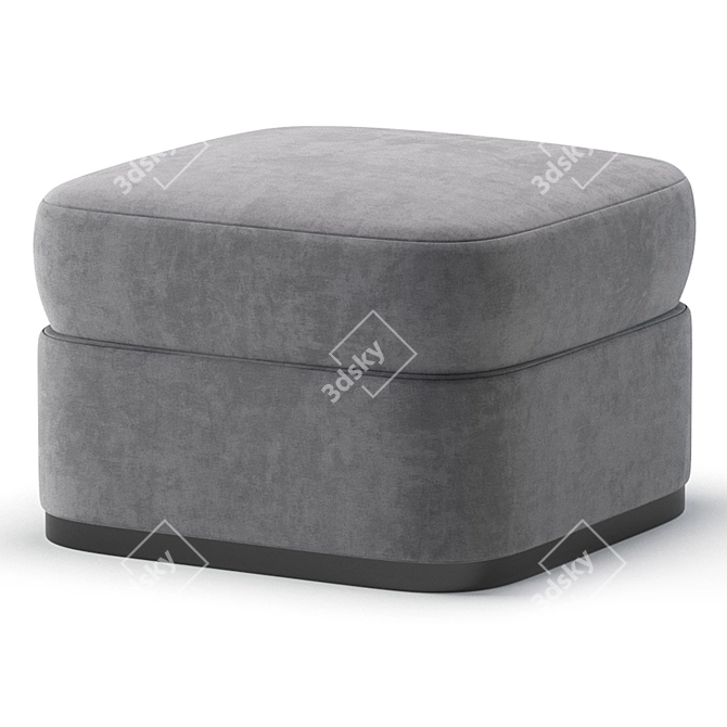 Modern Jessica Pouf: 3 Color Options 3D model image 7