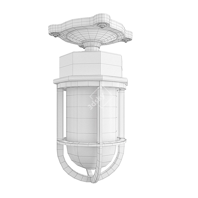 Elegant Tolson Semi-Flush Mount 3D model image 2