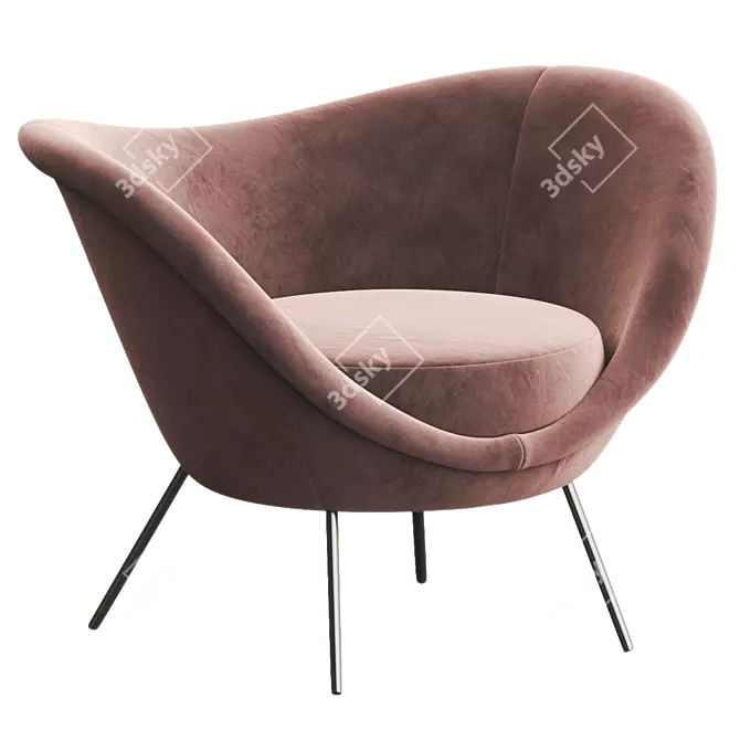 Sleek Modern D.154.2 Chair 3D model image 2