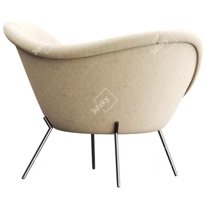 Sleek Modern D.154.2 Chair 3D model image 3